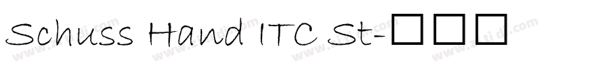 Schuss Hand ITC St字体转换
